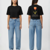 koningsdag croptop tulp zwart