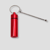 Rood metalen stash opbergbakje met sleutelring