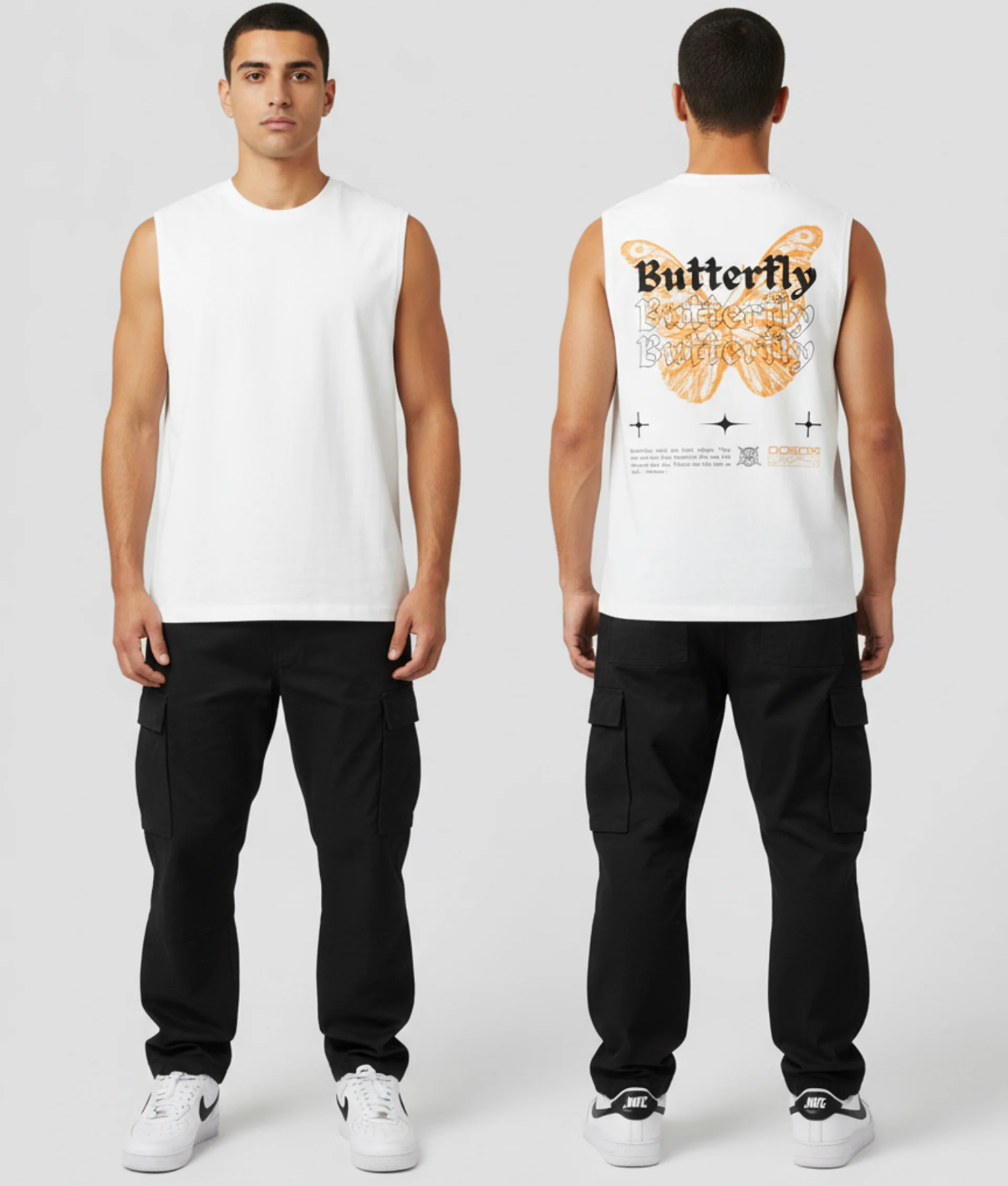 tanktop ravers butterfly wit