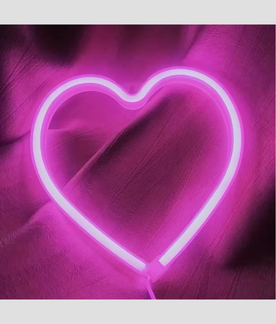 Roze hartje neon