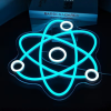 blue neon lamp