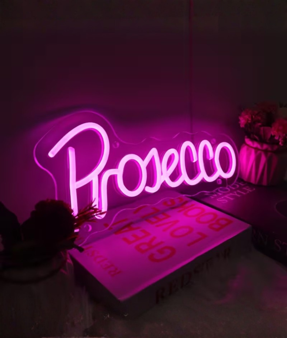 bord neon prosecco