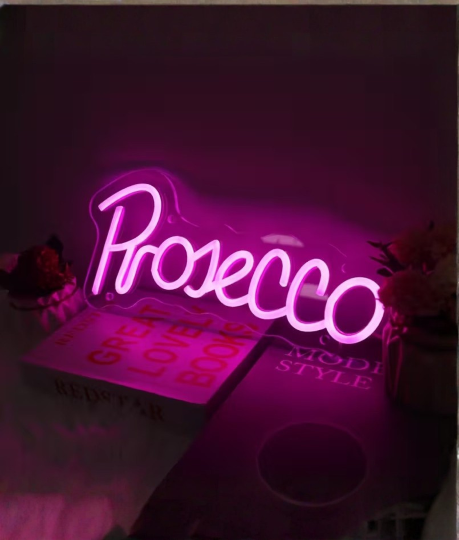 bord prosecco neon