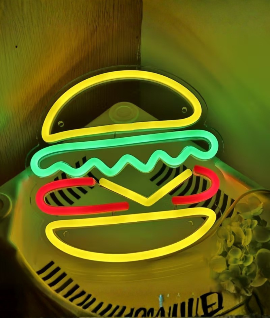 burger neon lampen