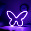 butterfly neon lamp paars