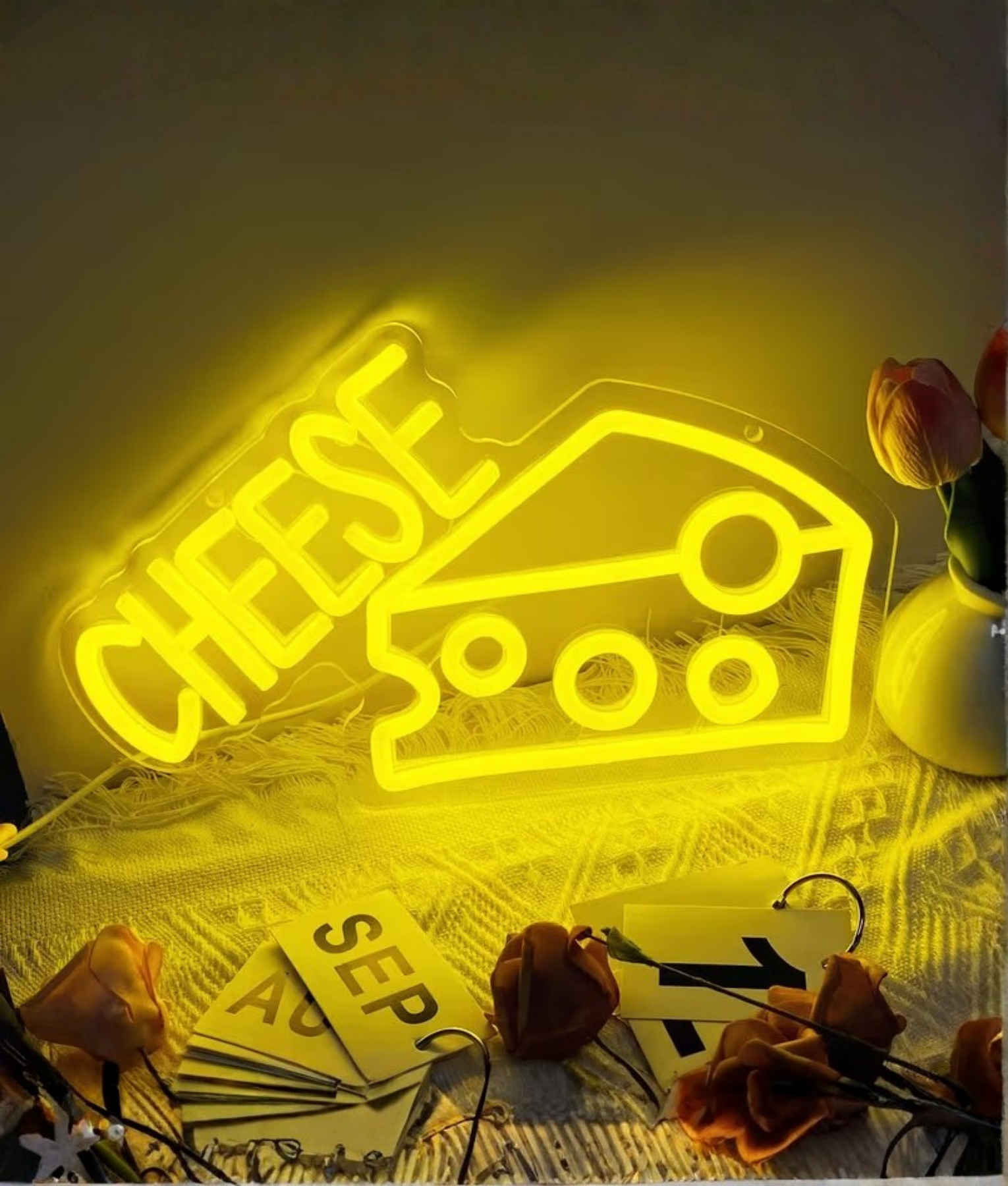 cheese neon demo bordje