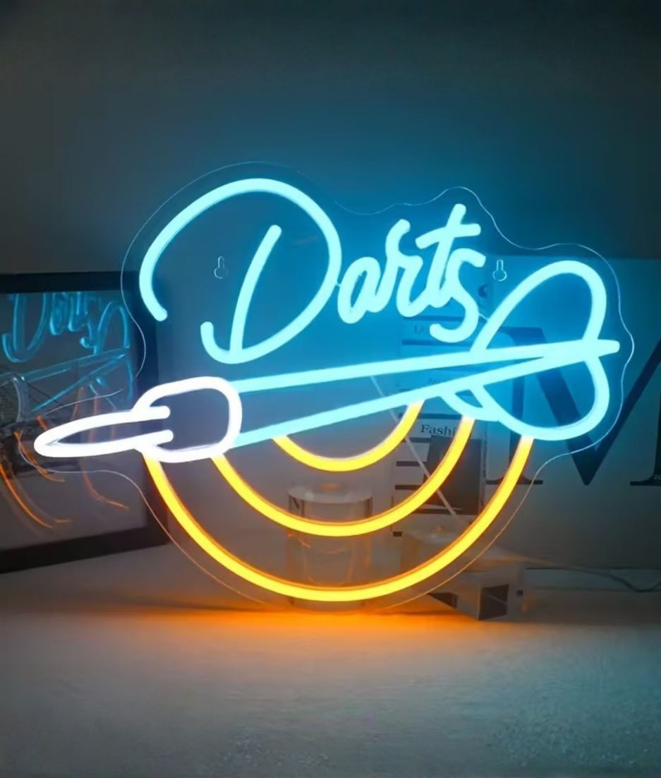 darts neon bord
