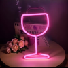 glas roze neon