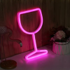 glas roze neon lamp