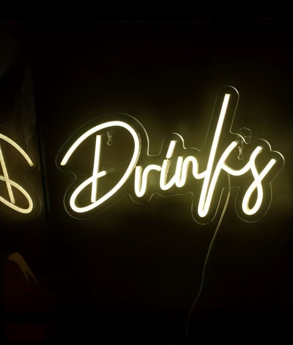 lamp neon licht drinks
