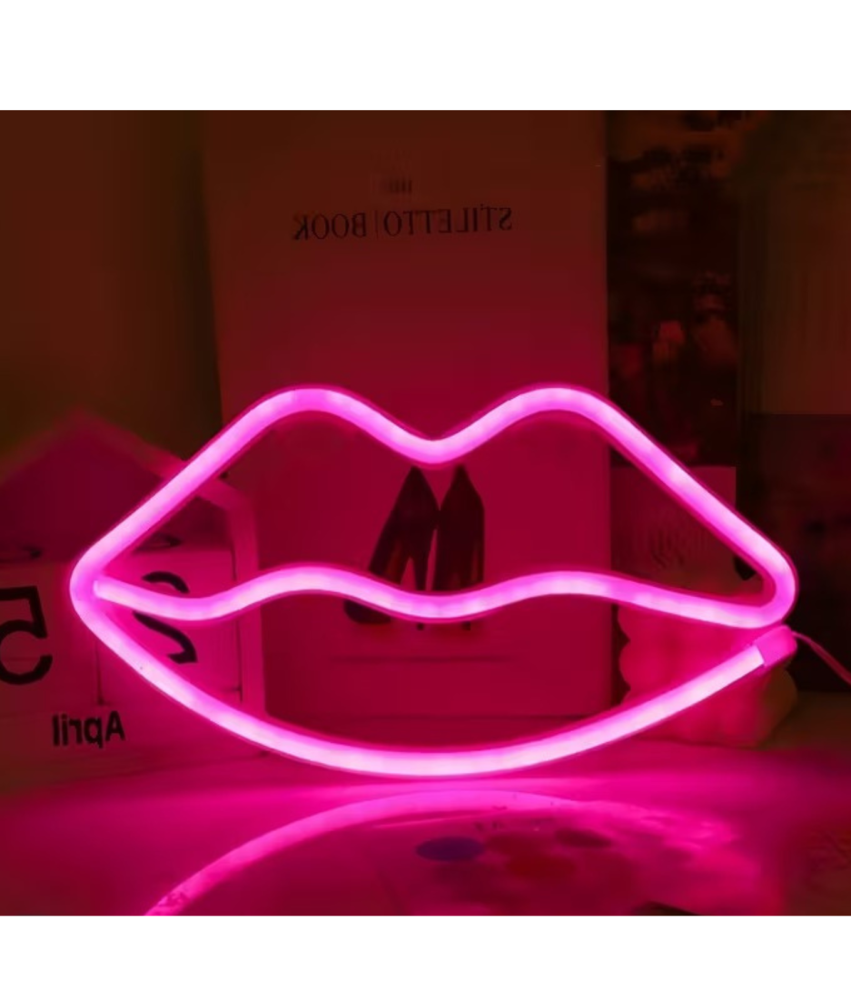 lippen neon lamp