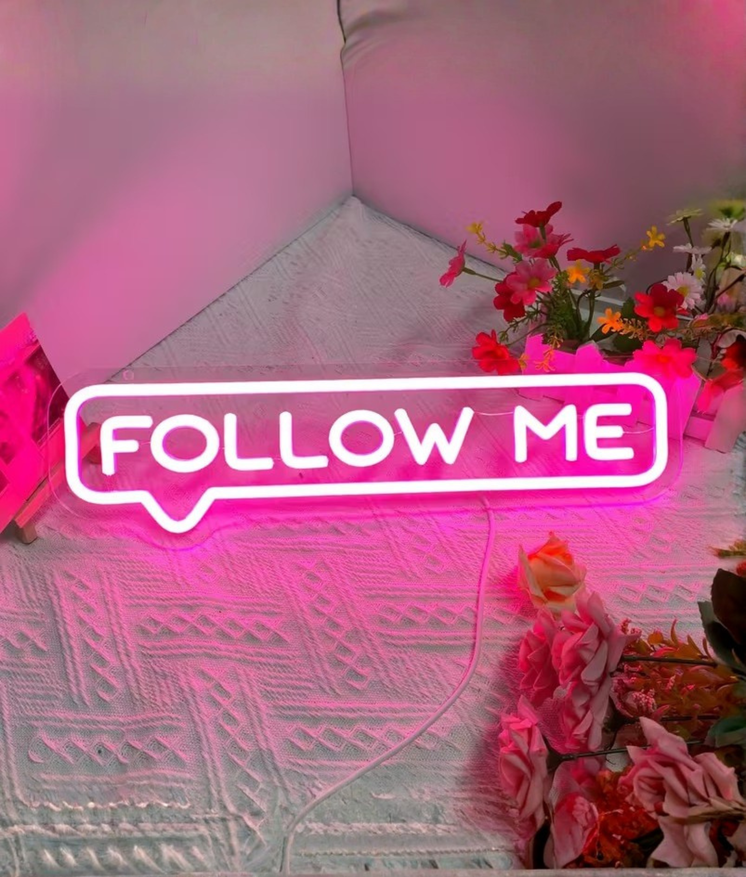 meer social volgers neon lamp