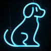 neon blauwe hond