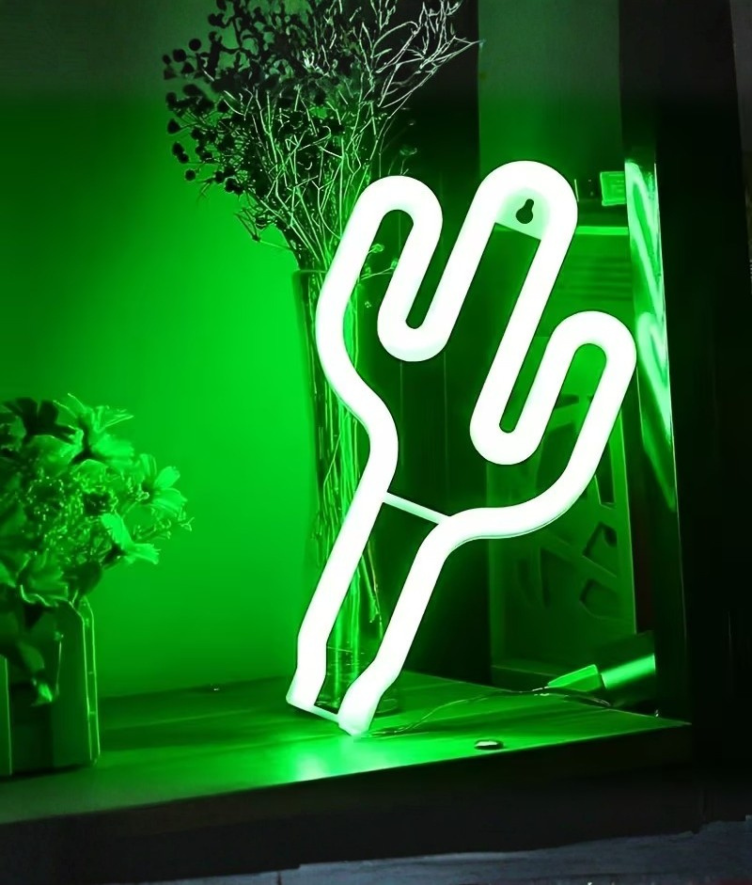 neon cactus groen licht