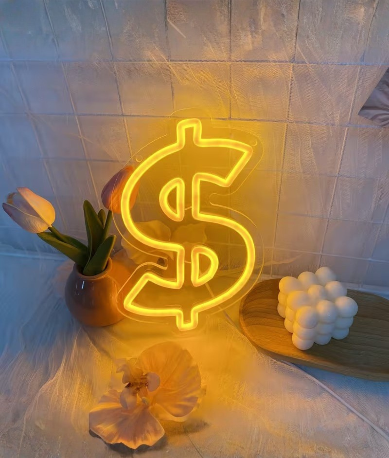 neon dollar lamp