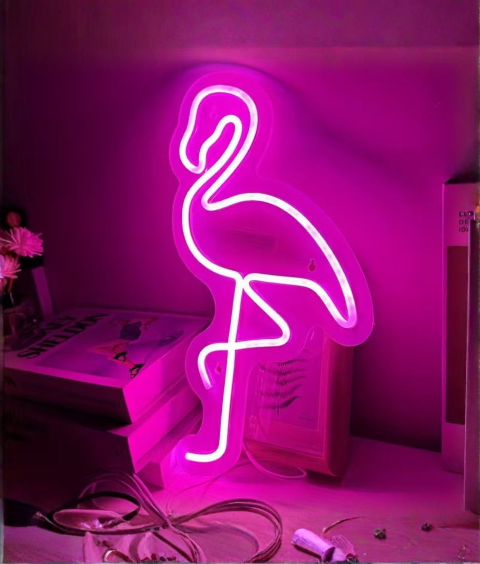 neon flamingo