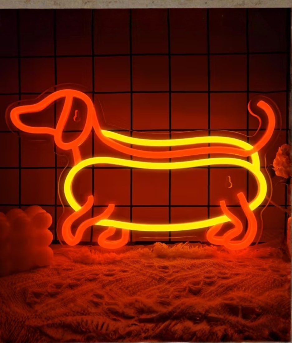 neon hondje