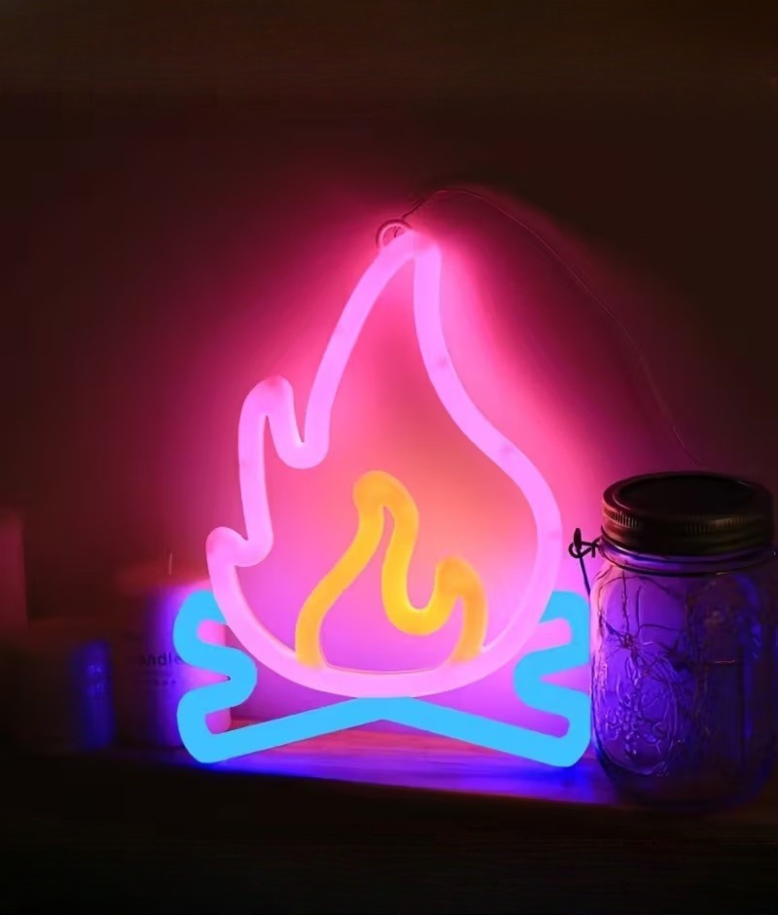 neon kampvuur