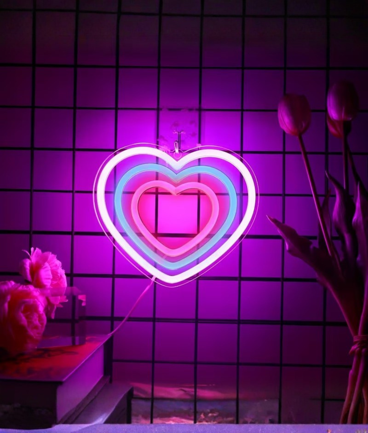 neon lamp roze