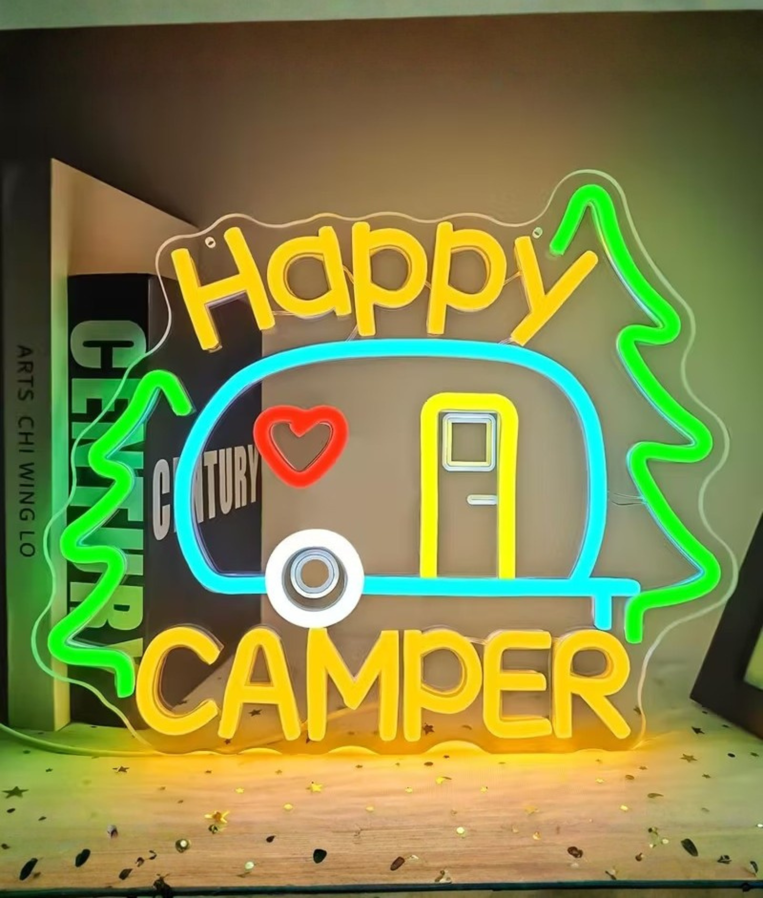 neon led camper woonkamer