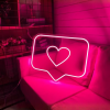 neon likes roze bordje