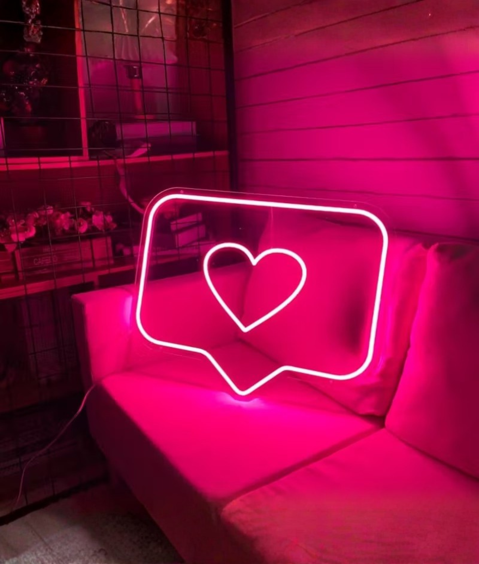 neon likes roze bordje