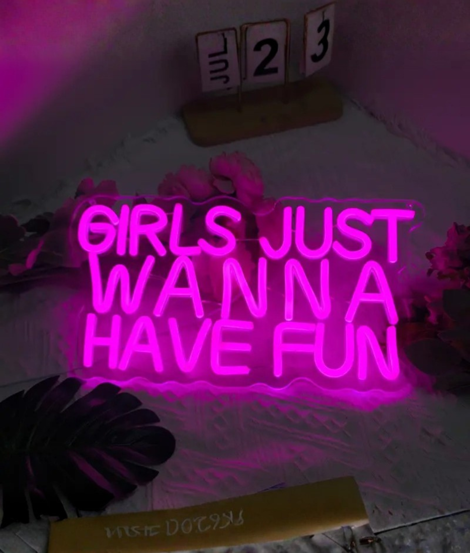 neon meiden bord