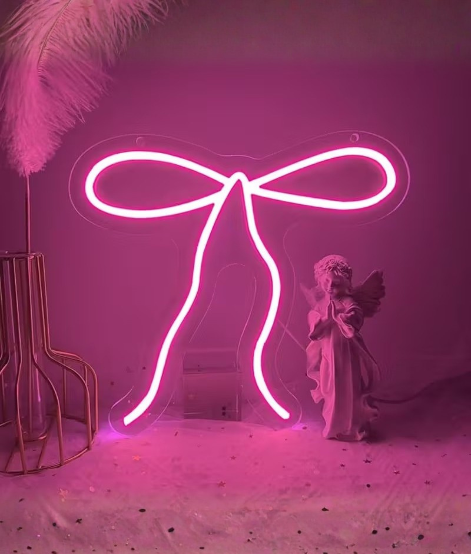 neon roze lampje