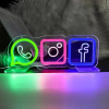 neon social media lampen
