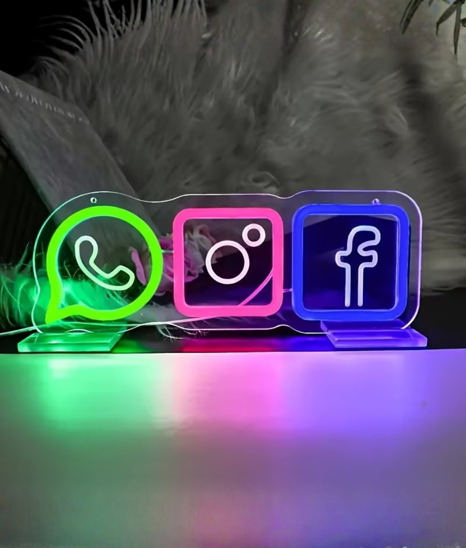 neon social media lampen