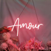 neon tekst lamp roze