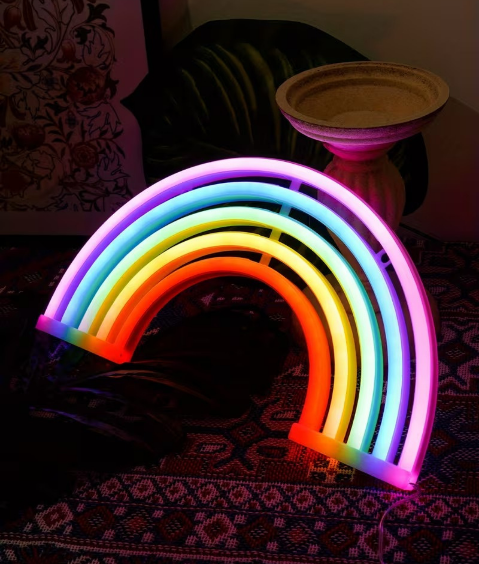rainbow neon