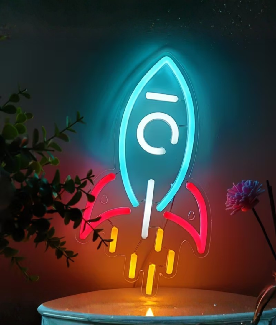 raket lampjes neon