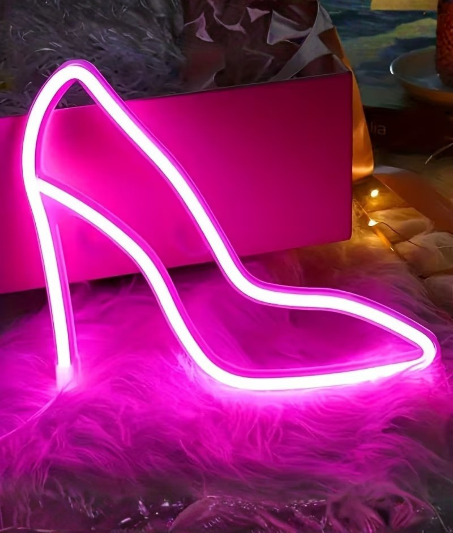 roze hakken neon