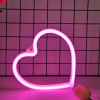 roze neon lamp hart