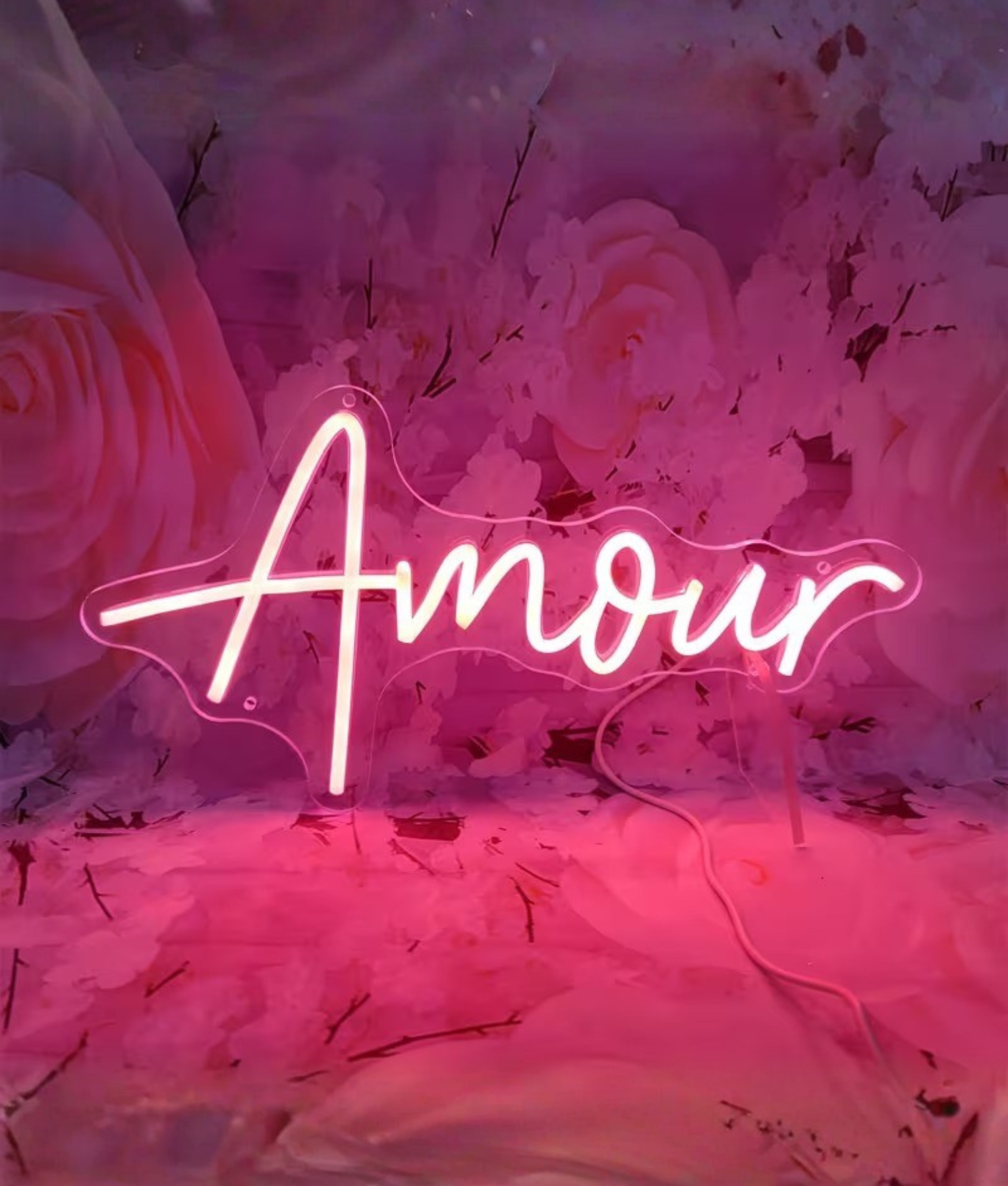 roze neon lamp