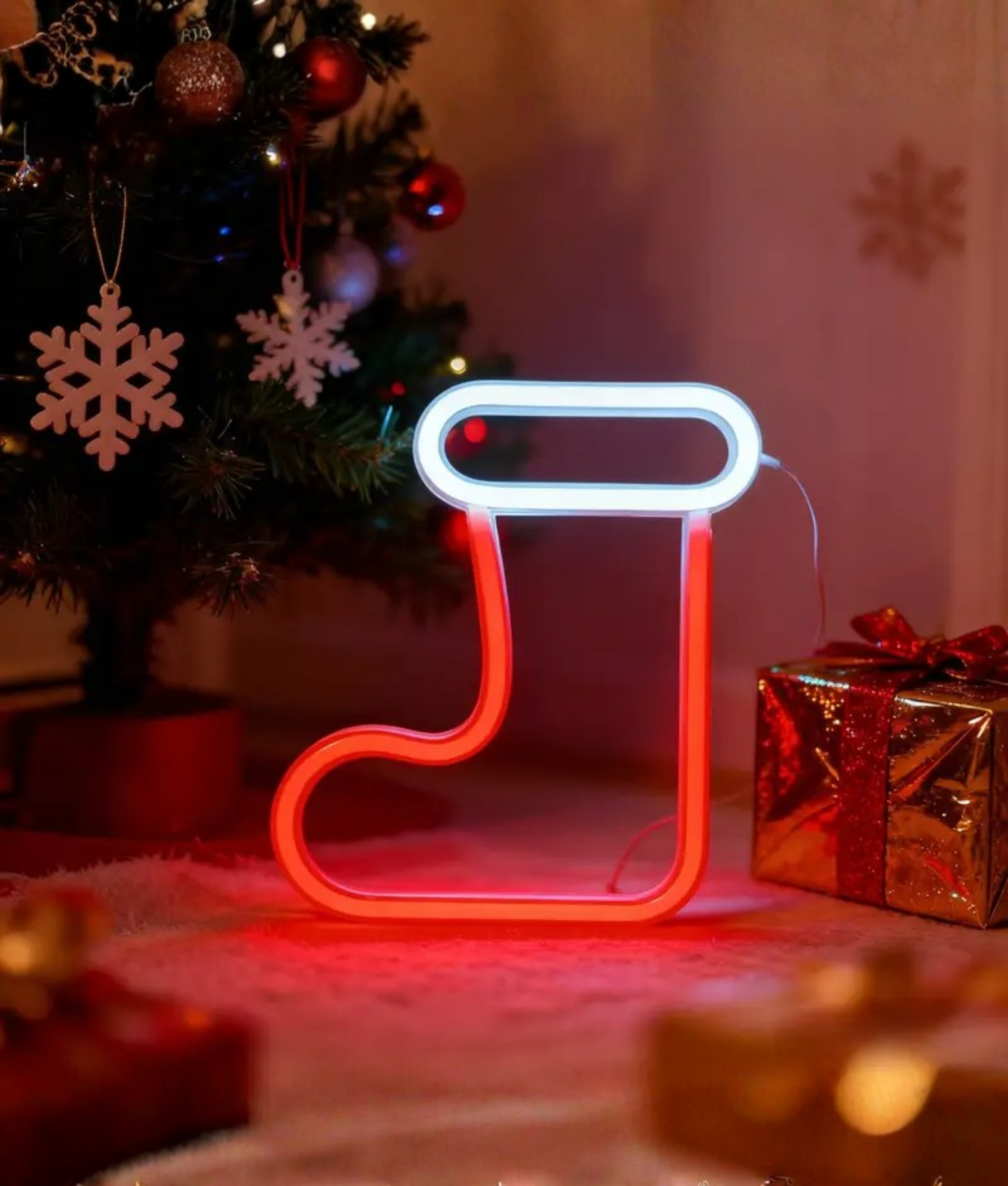 santa neon lamp