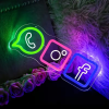 social media neon