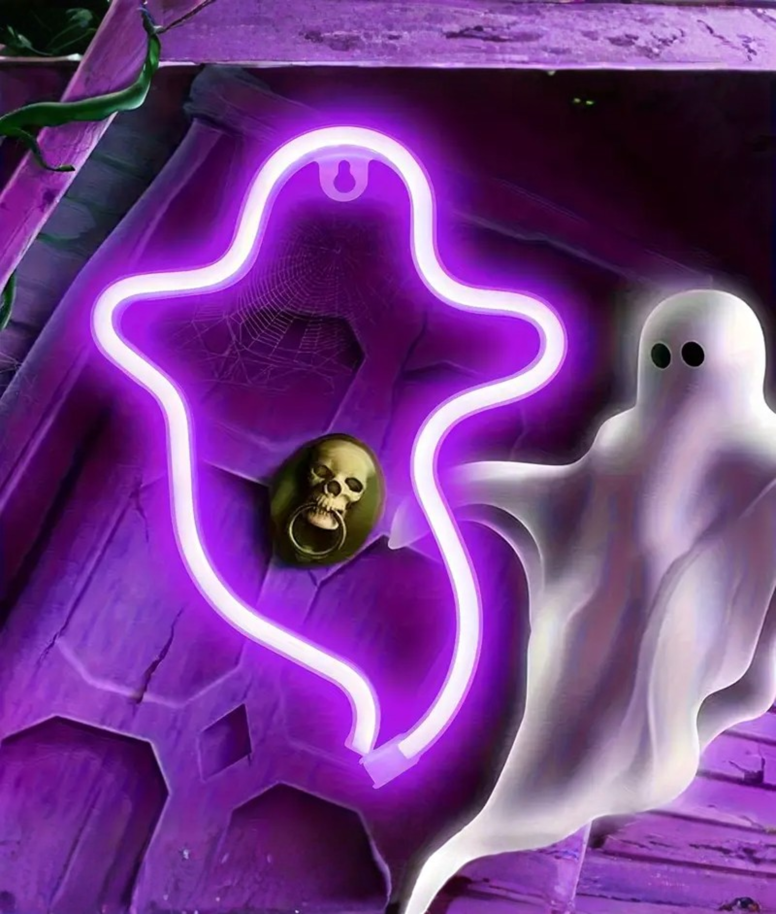 spooky halloween neon