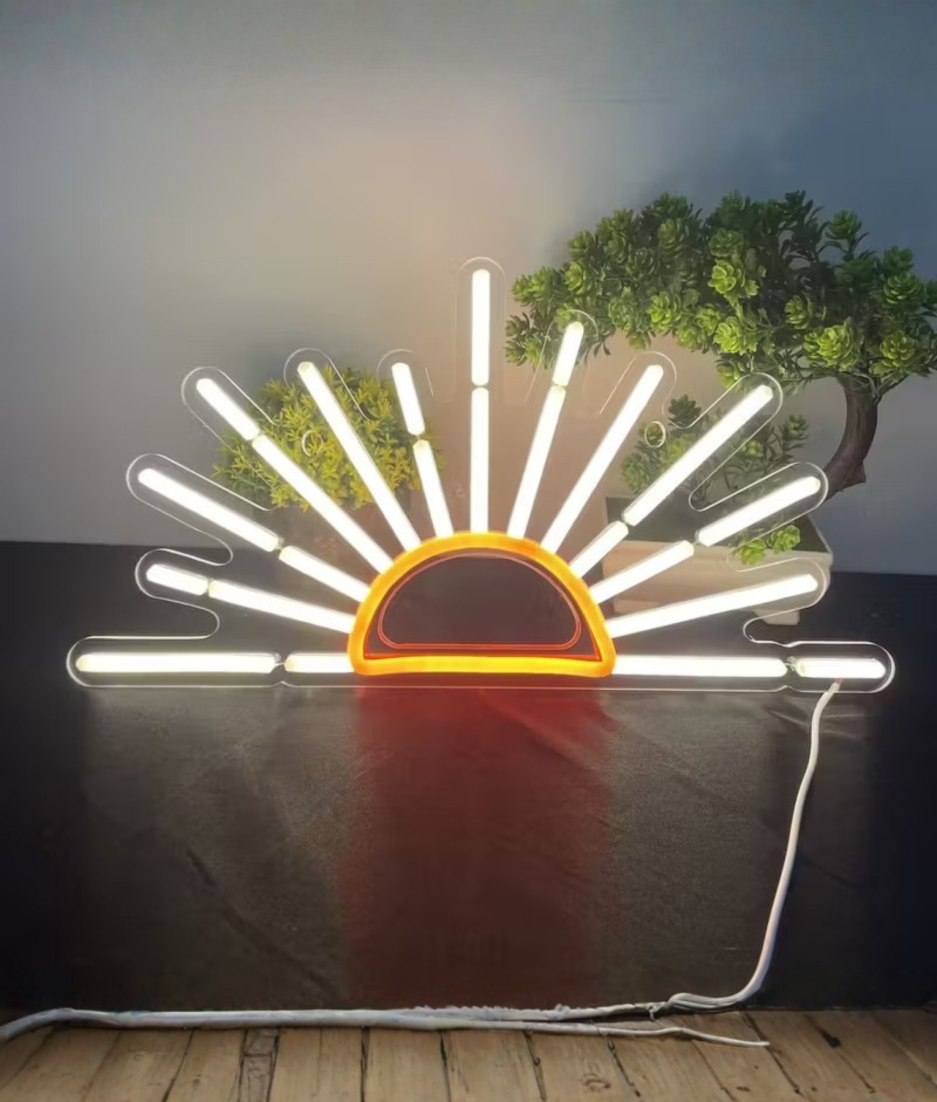 sunset lamp neon bed