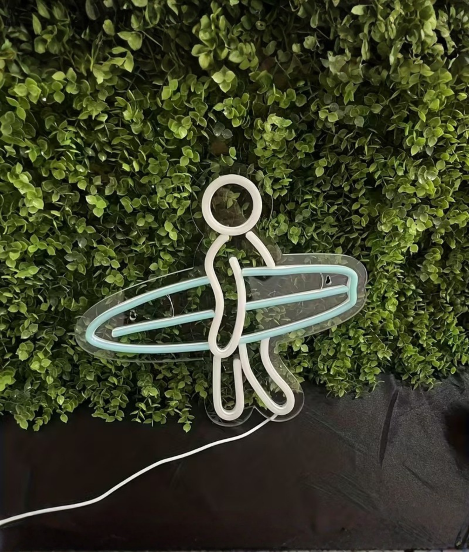 surfer neon lamp