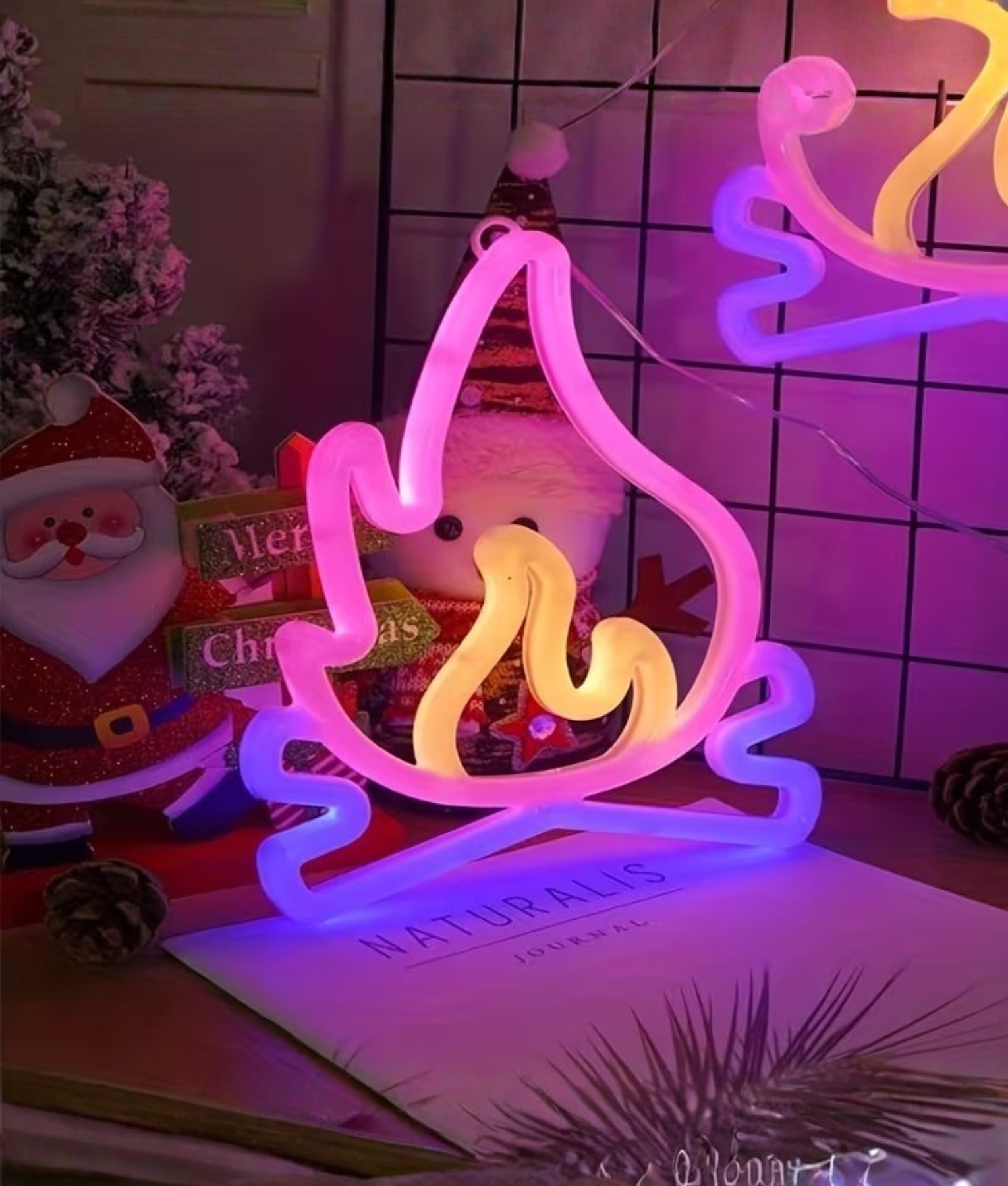 vuur neon lampje