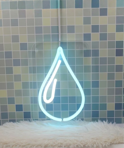 water neon druppel