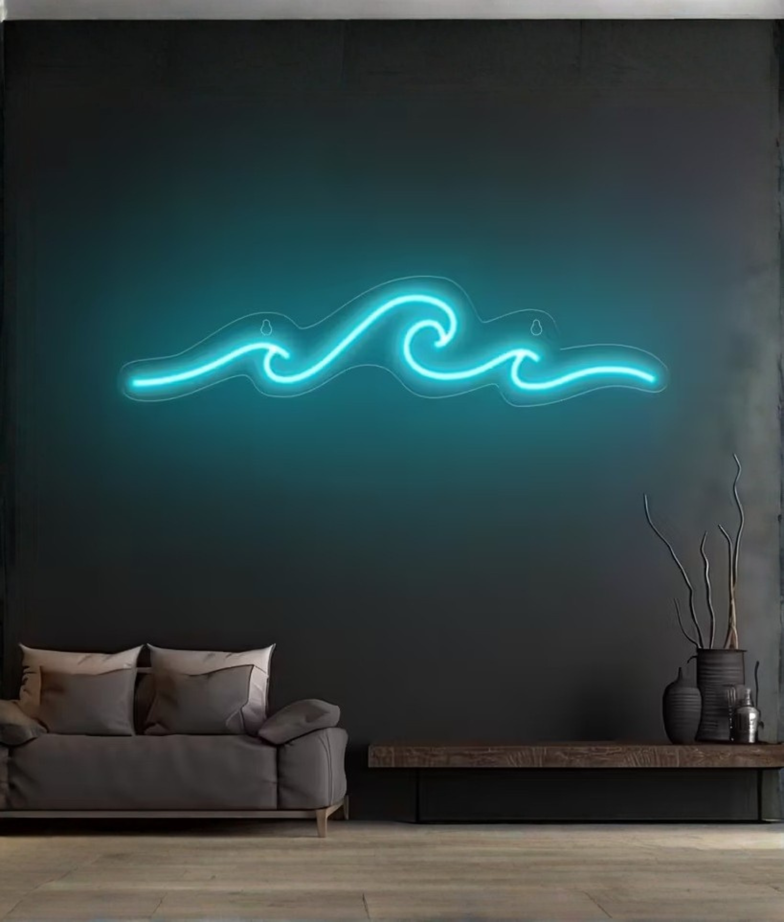 wave neon lamp
