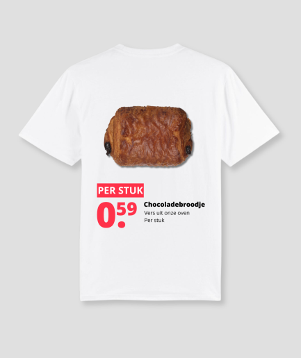 chocolade broodje tshirt