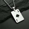 schoppen aas kaart ketting zwart