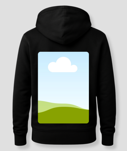 Foto op hoodie