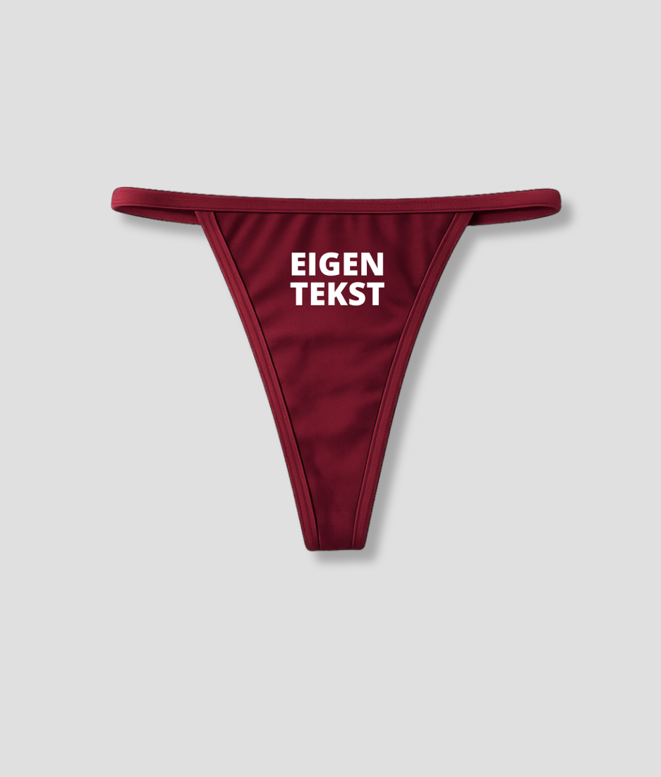 eigen tekst rode string