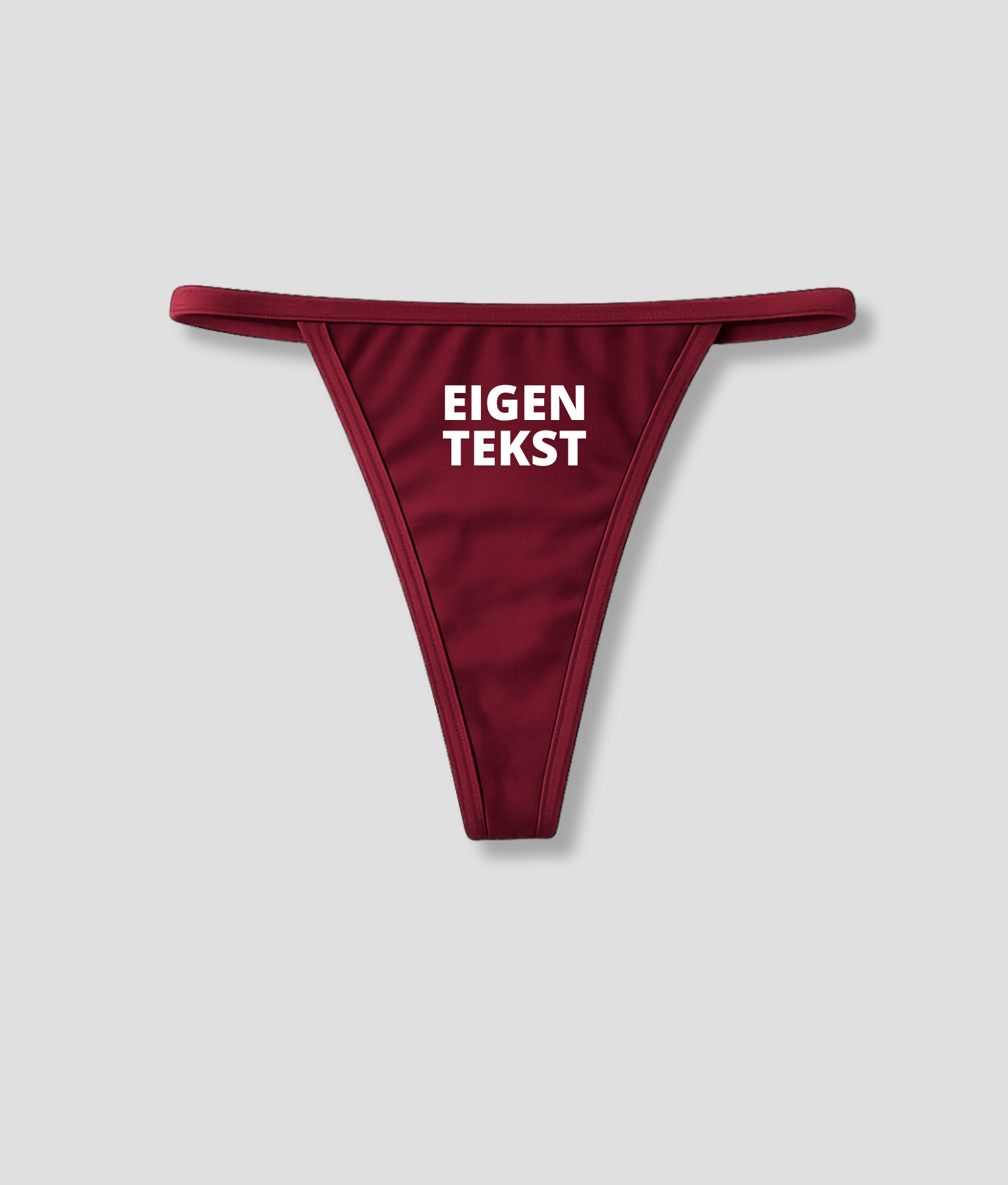 eigen tekst rode string