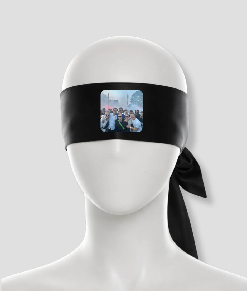 foto op blinddoek